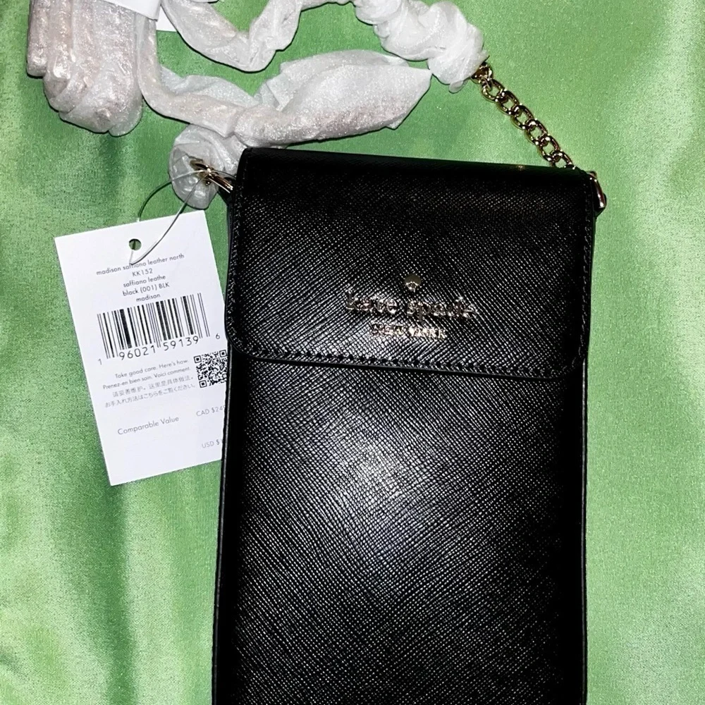 👜🆕👜 Kate Spade Madison Black Crossbody Bag With Gold Chain
